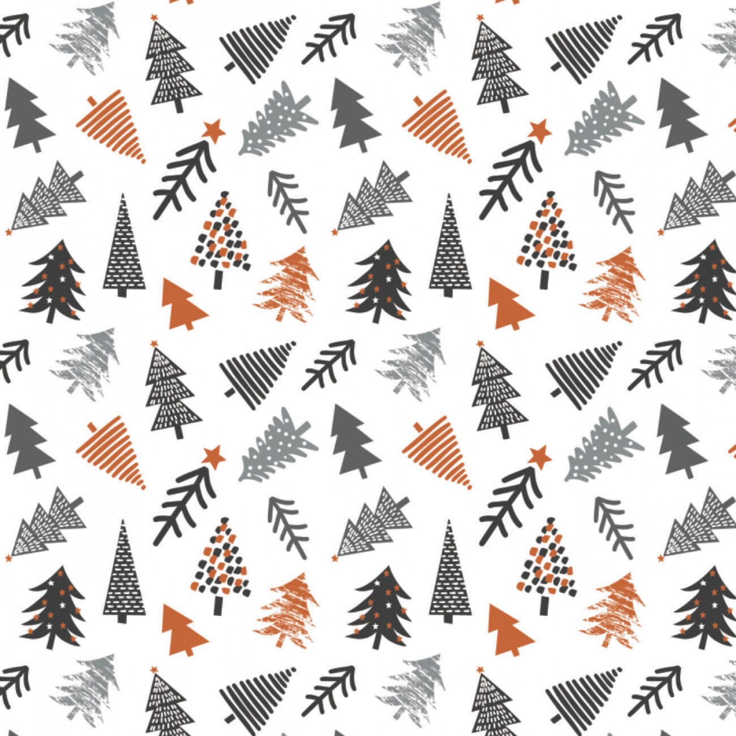 Penguin Paradise - Tossed Nordic Trees - 1/2m cut 57930