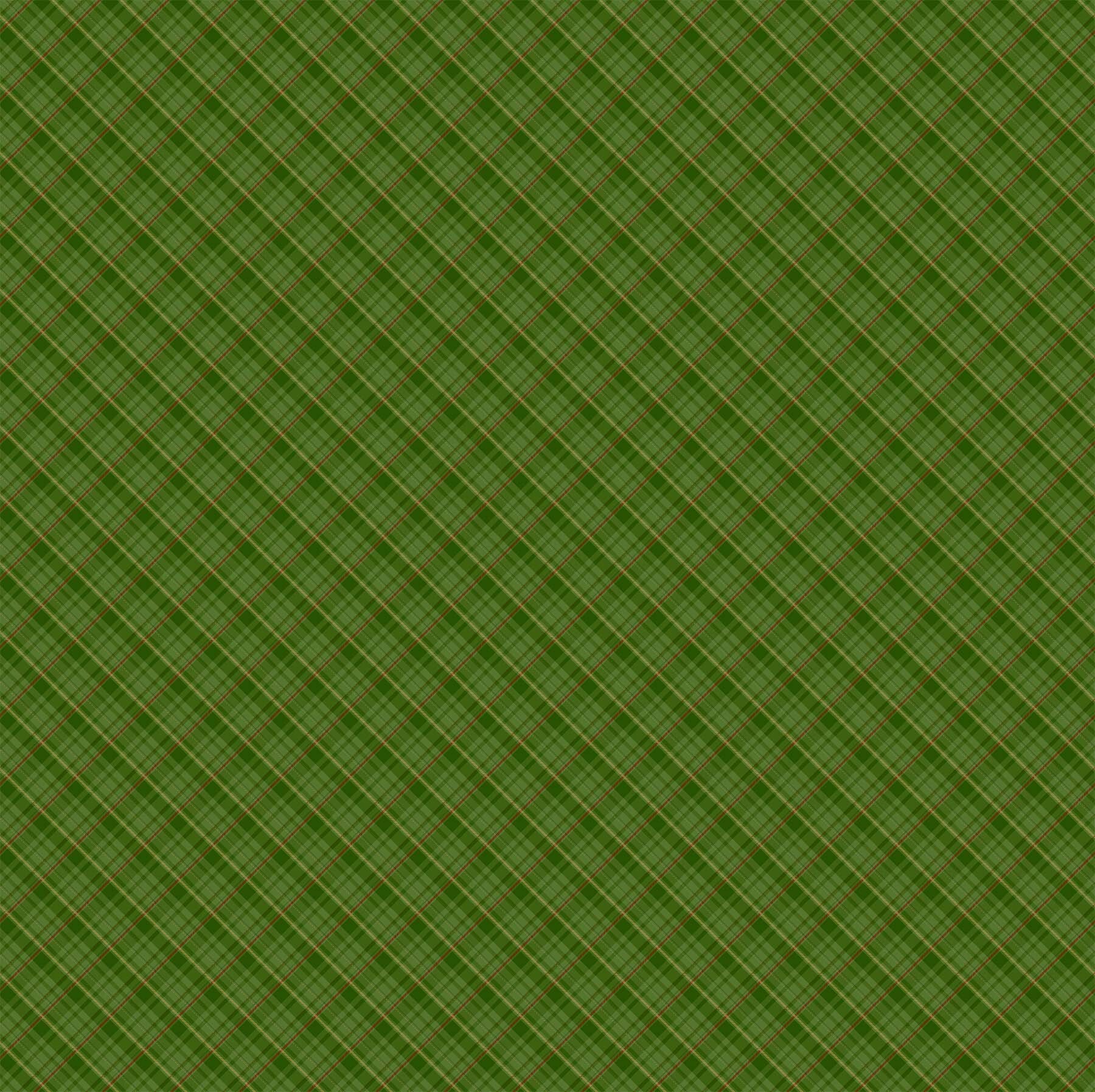 Old Time Christmas - Green Plaid - 1/2m cut 57965