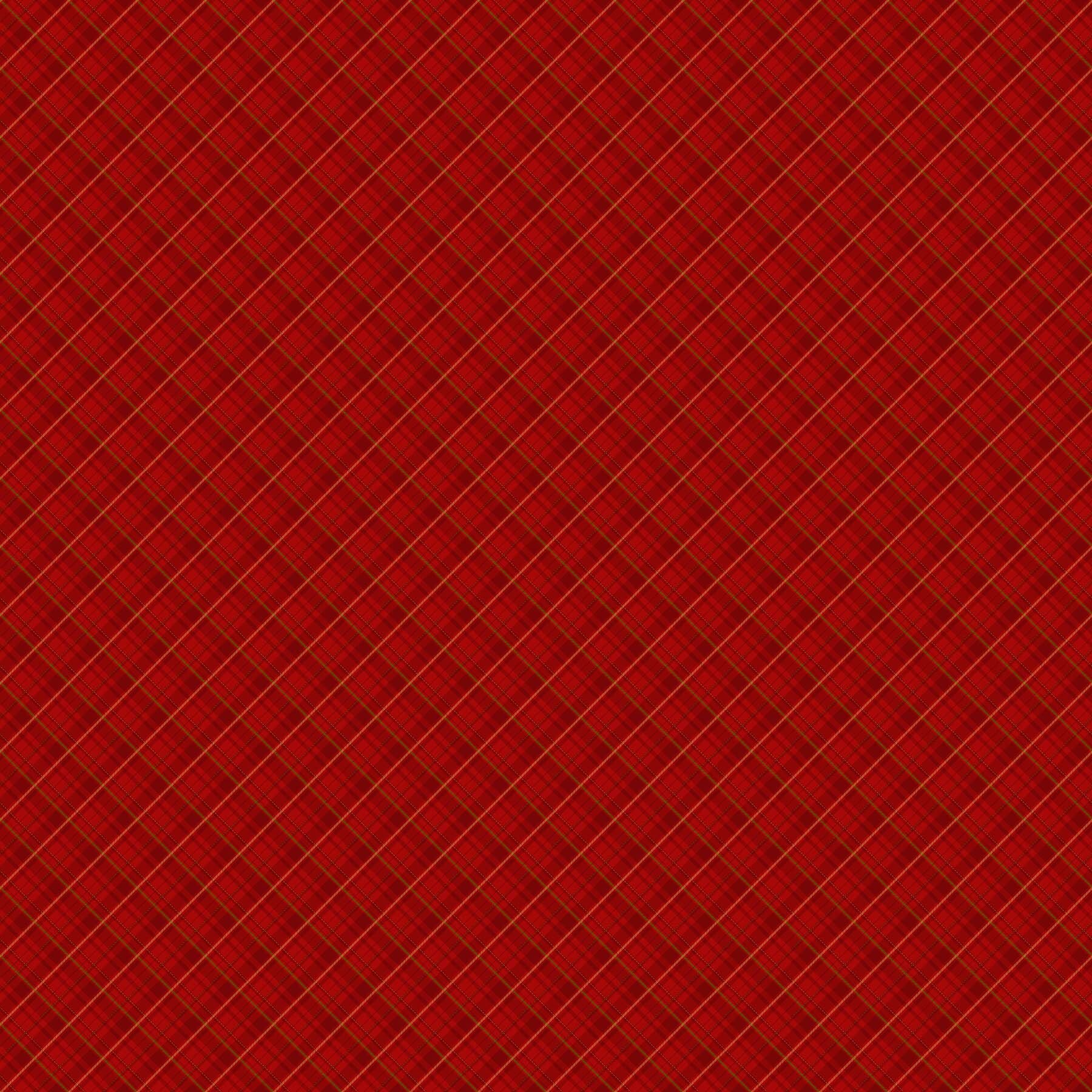 Old Time Christmas - Red Plaid - 1/2m cut 57966