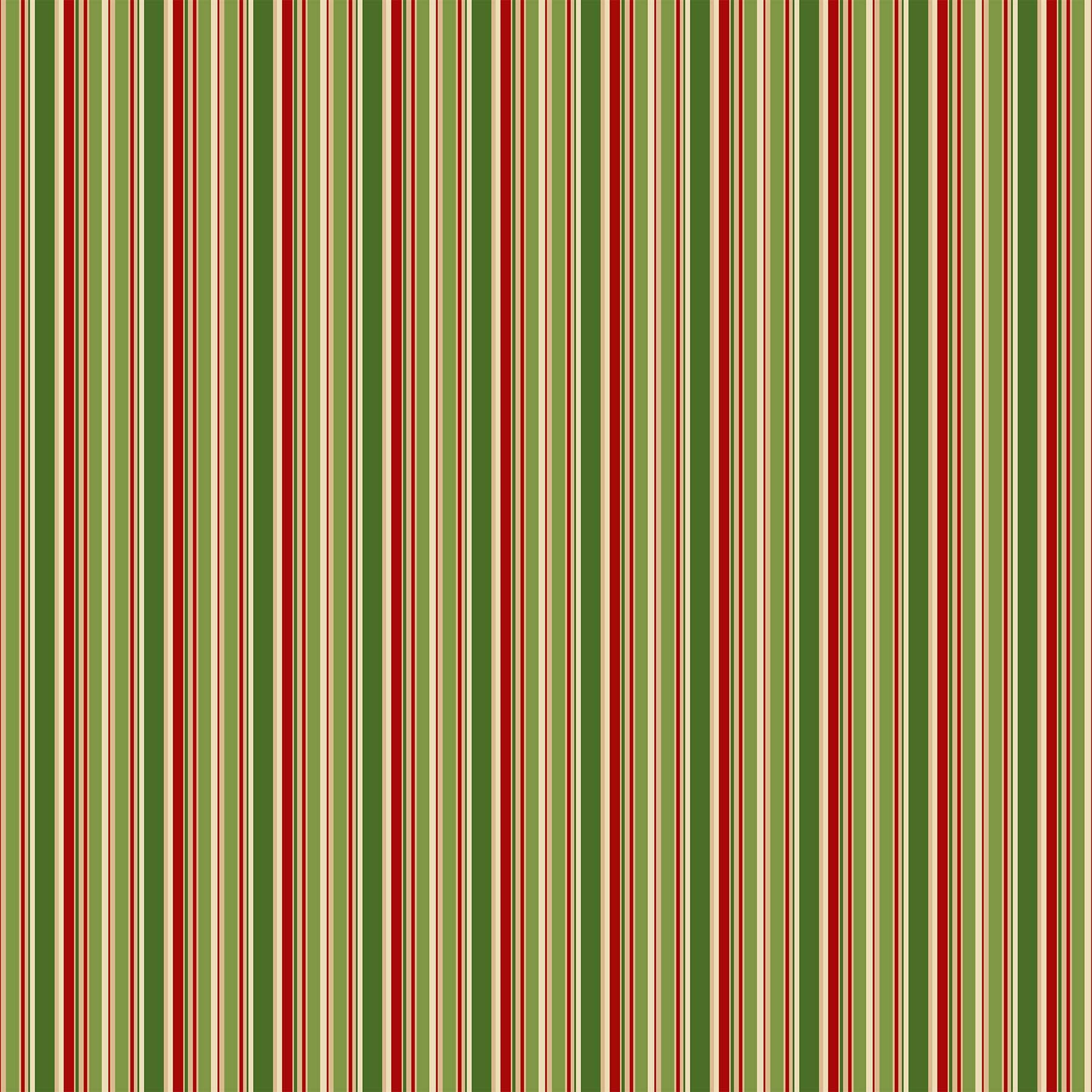 Old Time Christmas - Multi Coloured Stripe - 1/2m cut 57964