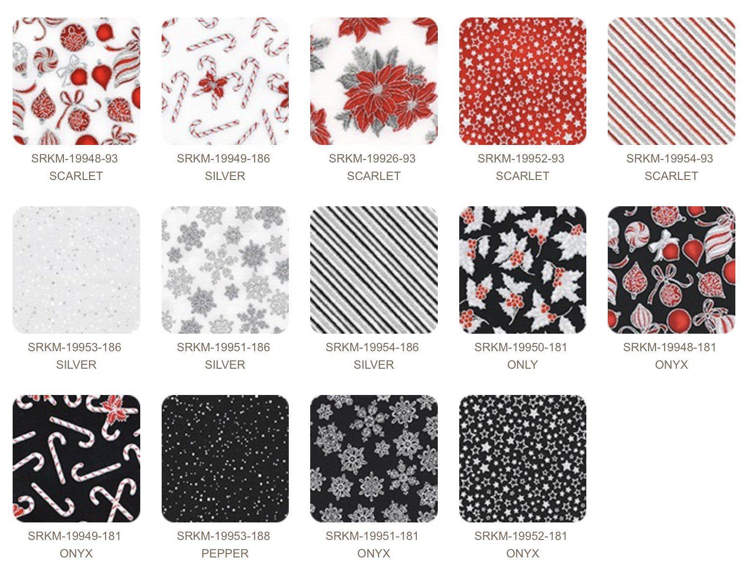 Holiday Charm Jelly Roll - Red & Black