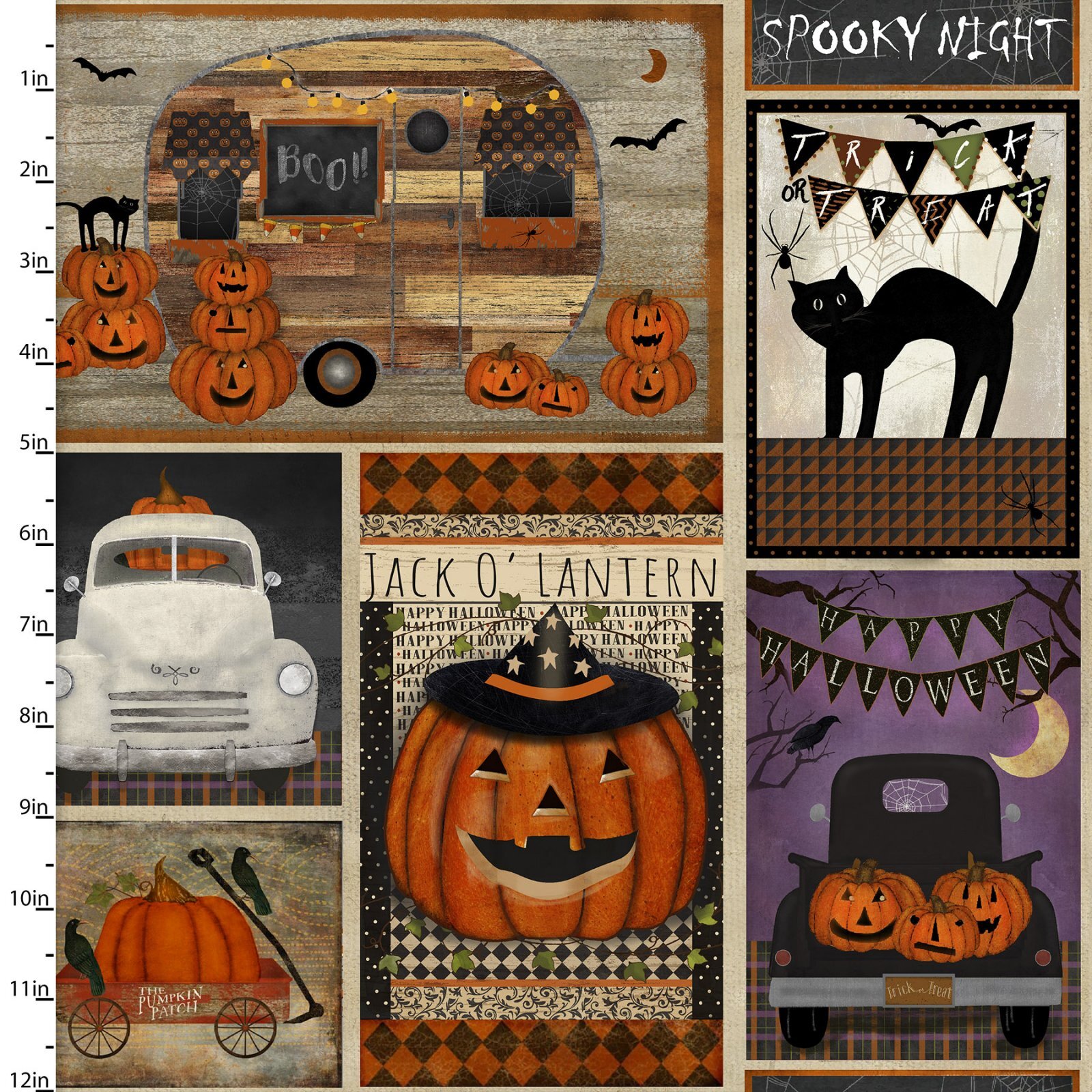 Spooky Night - Patchwork - 1/2m cut 57992