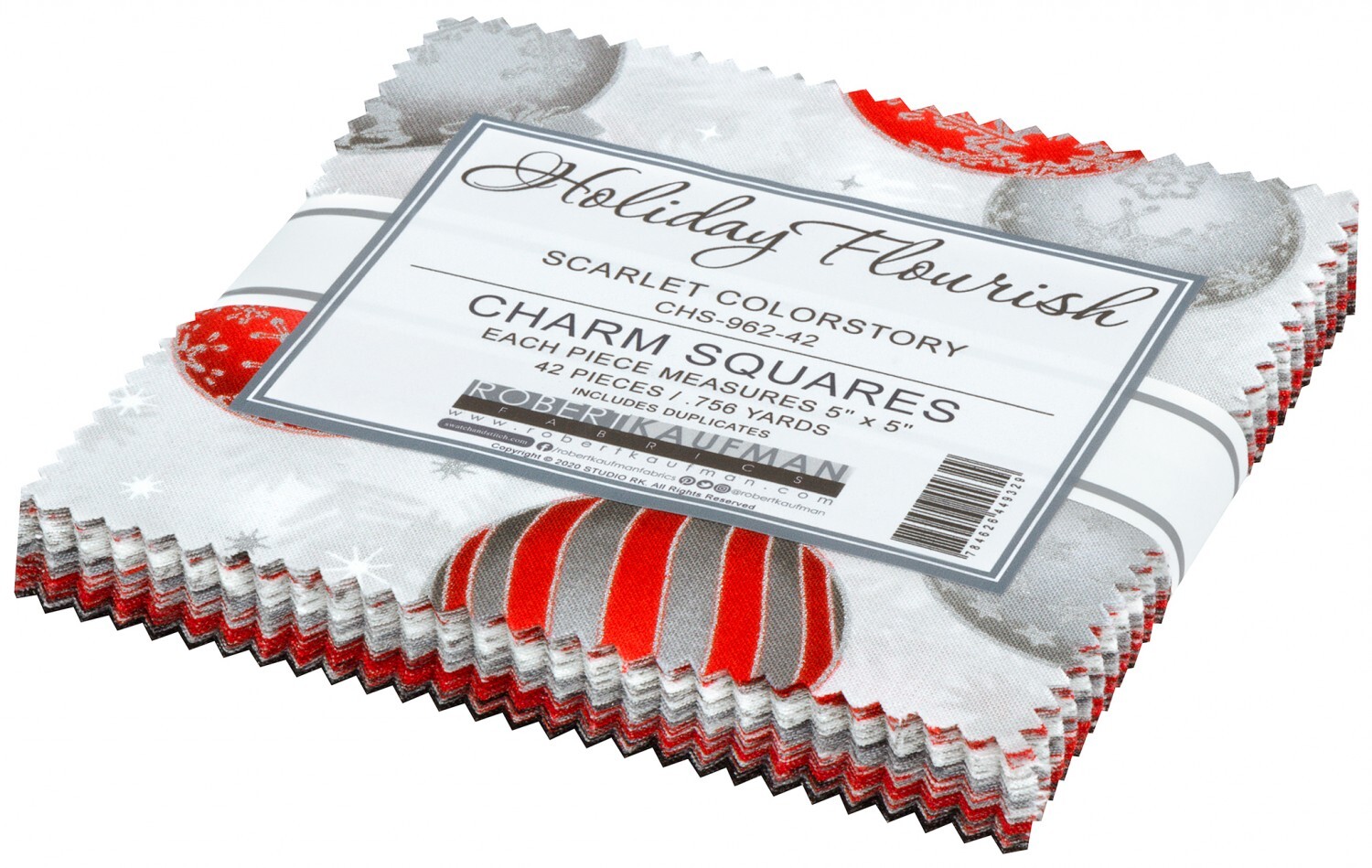 Holiday Flourish Charm Pack - Silver 58015