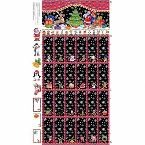 Advent Calendar Panel - Santa and Friends 58017