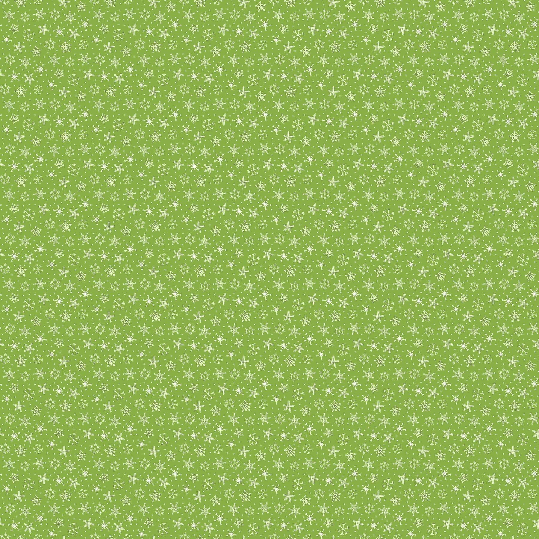 Santa Paws - Green Snowflake - 1/2m cut 58029