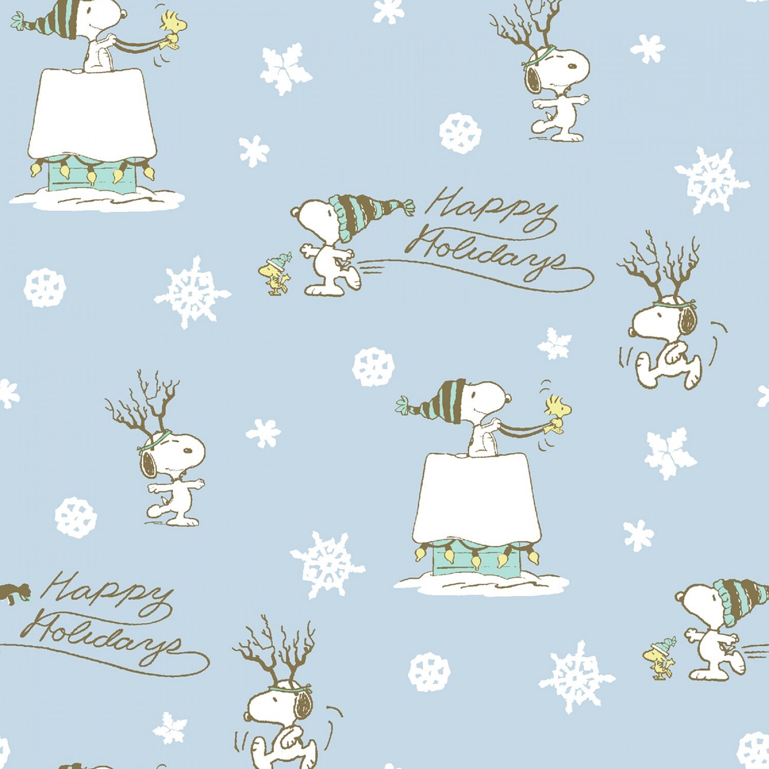 Peanuts Christmas - Happy Holidays - 1/2m cut