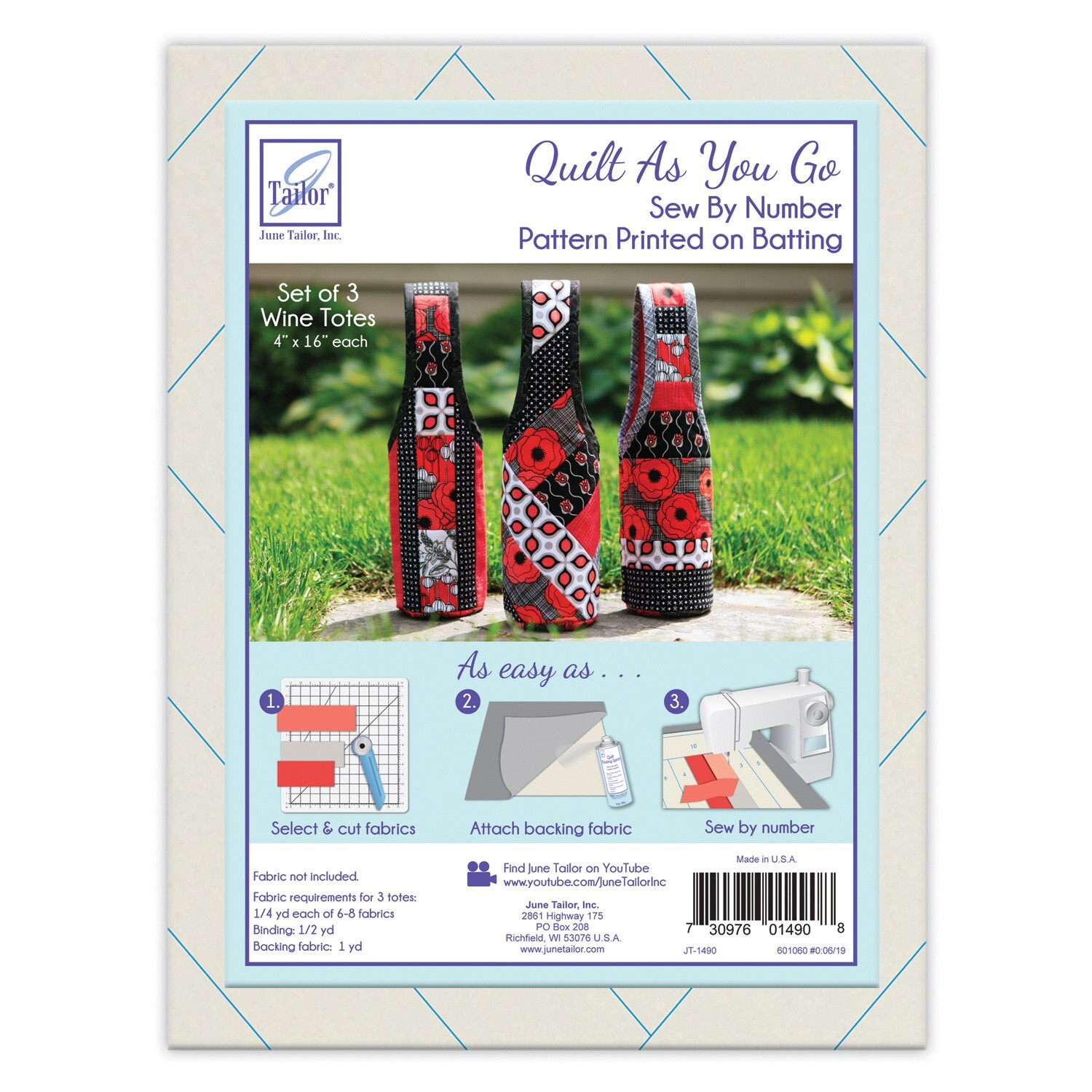 Quilt As You Go Wine Totes 58038