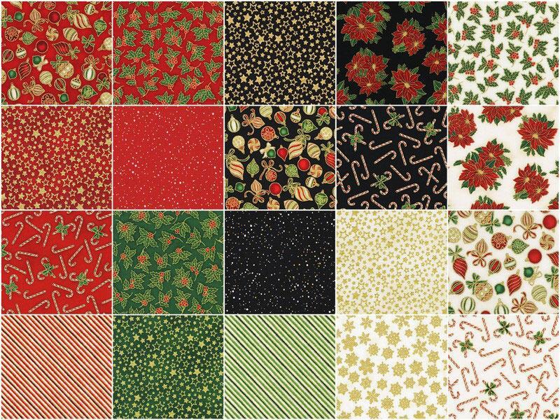 Holiday Charm Jelly Roll - Red & Green