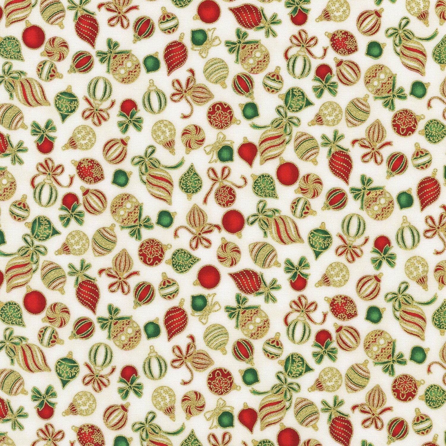 Holiday Charms - Mini Ornaments Cream - 1/2m cut 58042