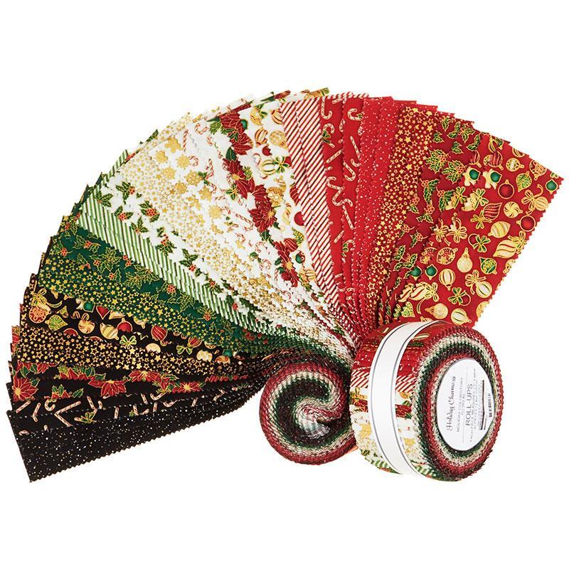 Holiday Charm Jelly Roll - Red & Green