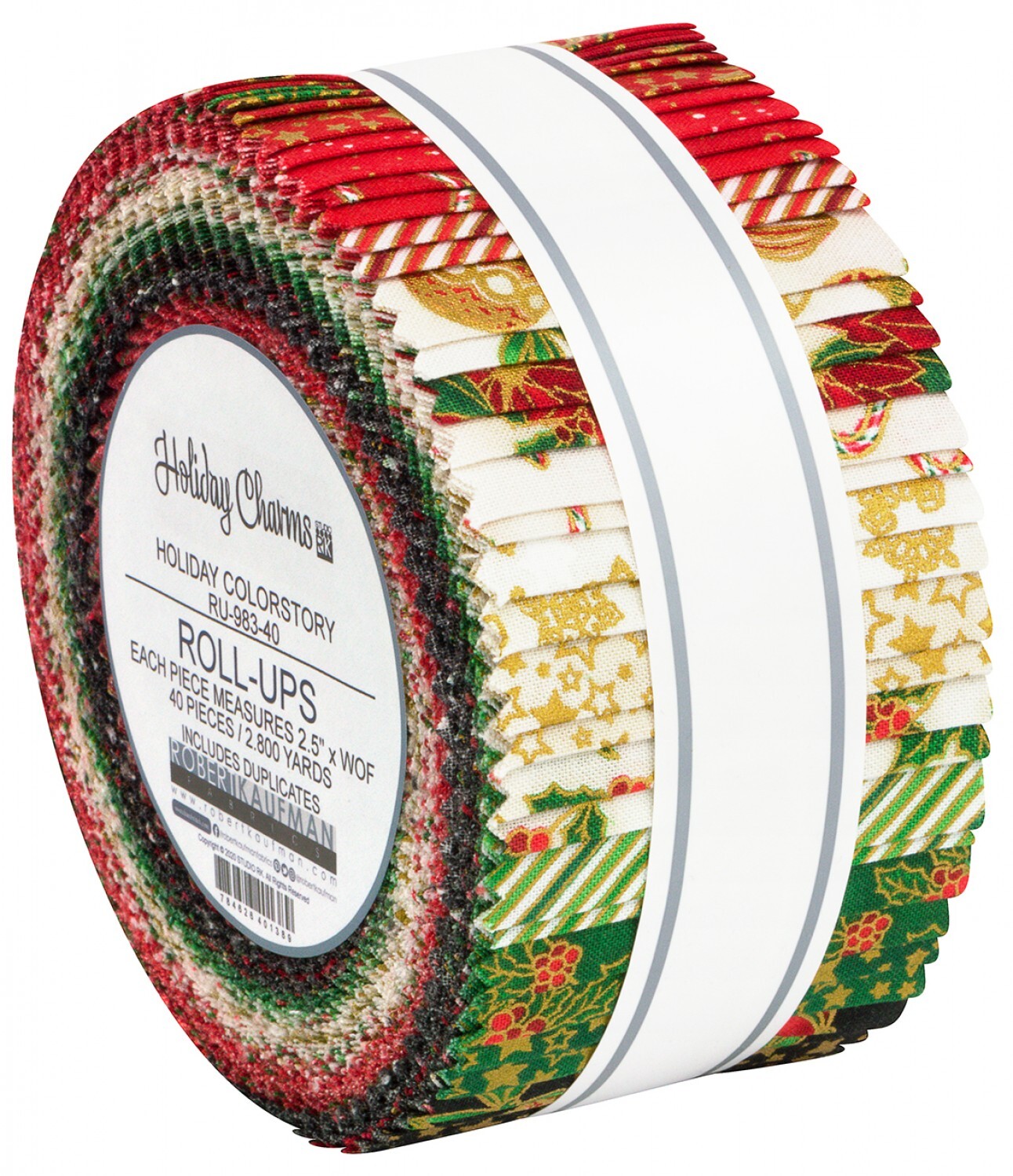 Holiday Charm Jelly Roll - Red & Green 58048