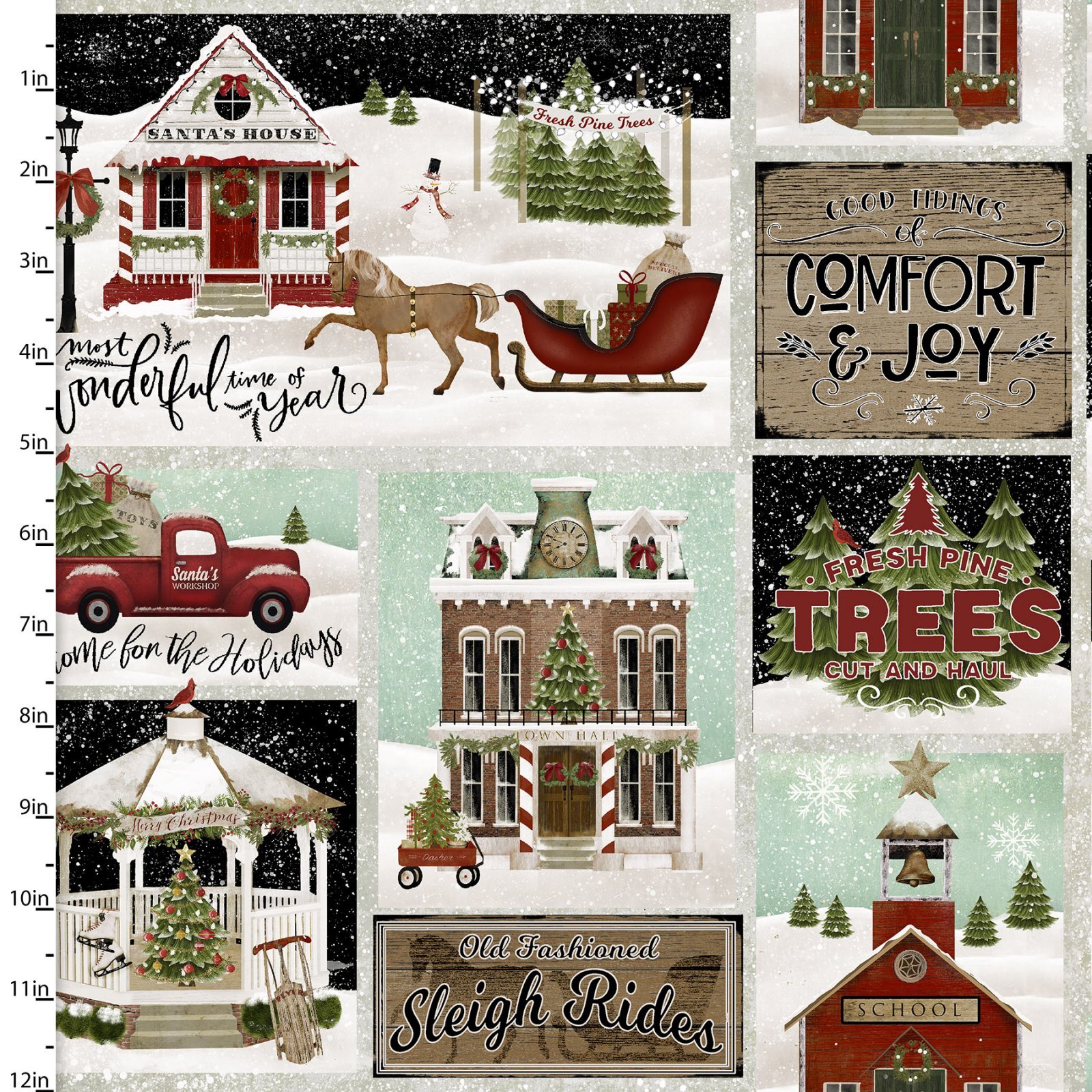 Home for the Holidays - Patchwork - 1/2m cut 58064