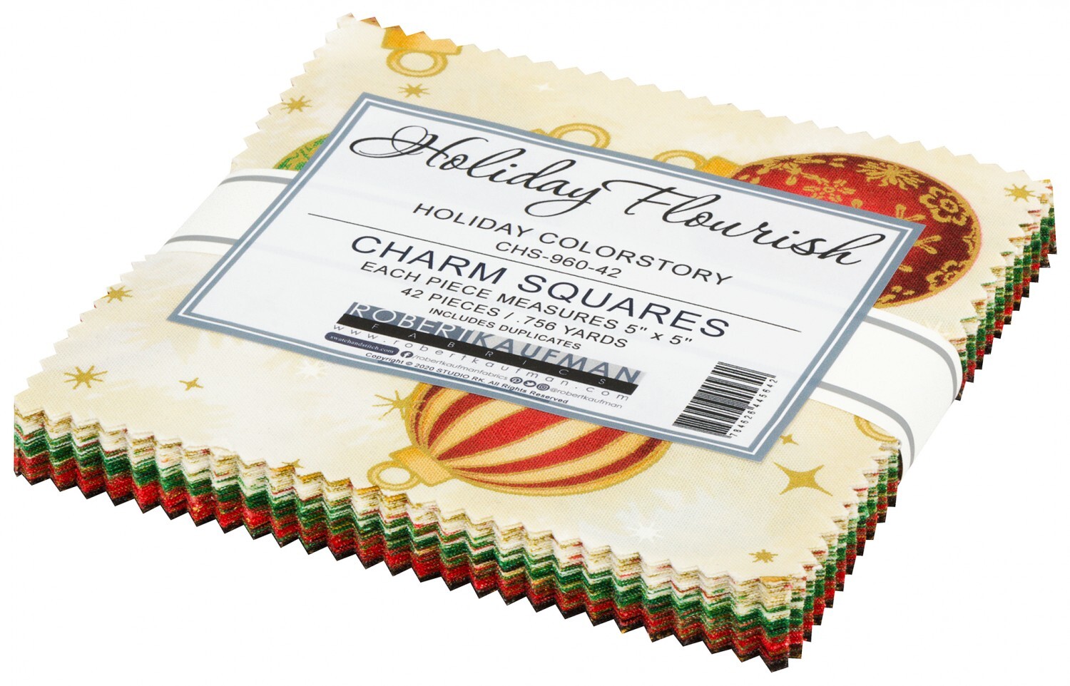 Holiday Flourish Charm Pack - Gold 58111