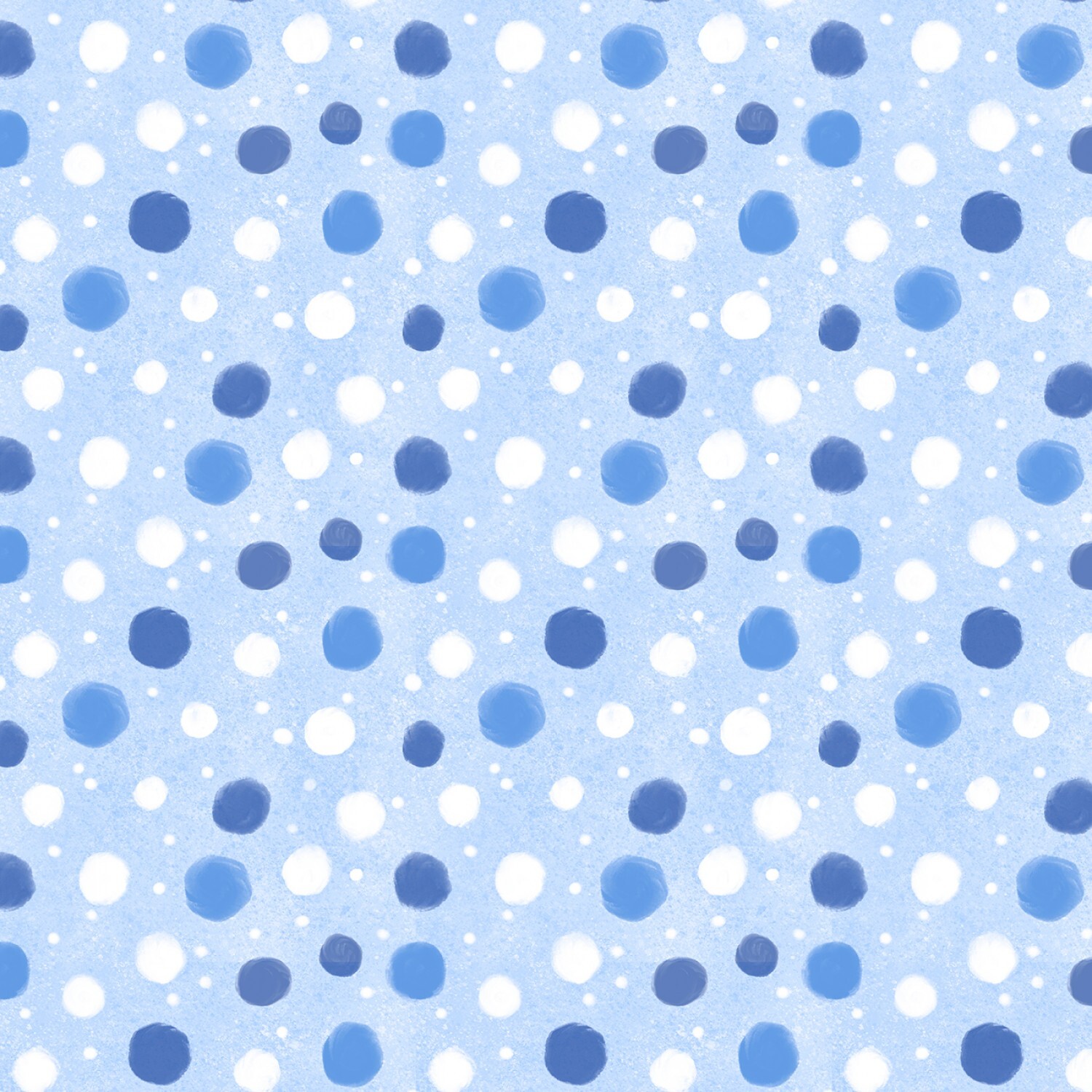 Snow What Fun - Blue Snowballs - 1/2m cut 58132
