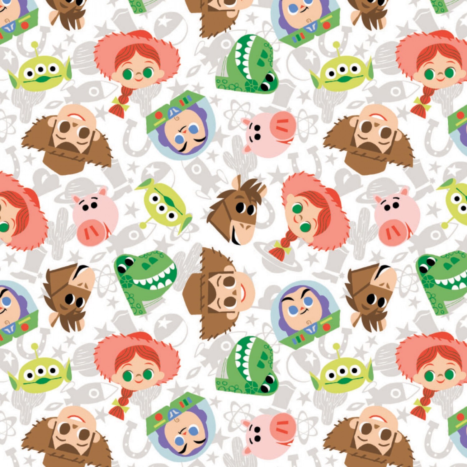 Toy Story - Faces - 1/2m cut 58138