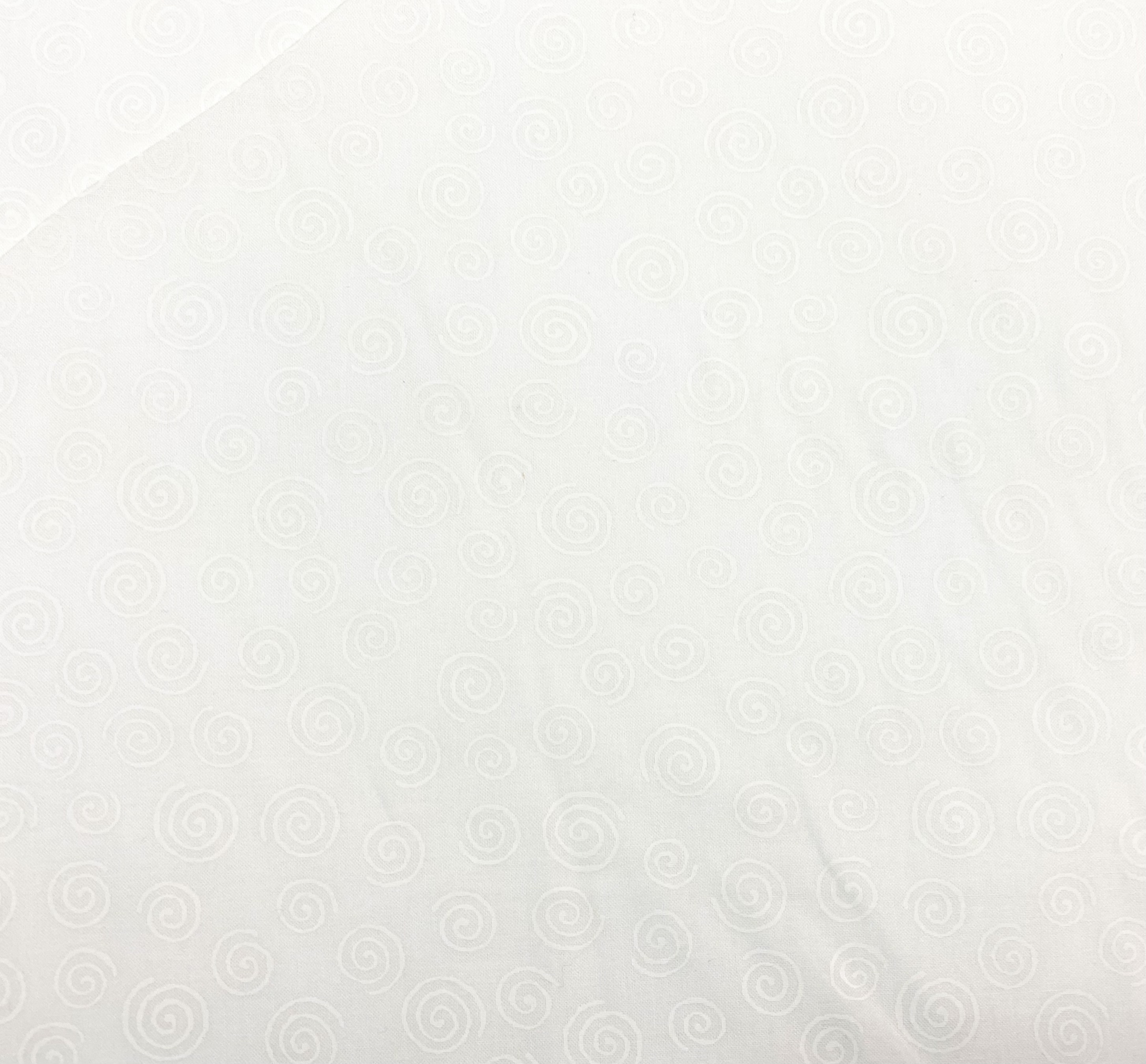 Cotton 108" - White Swirls - 1/2m cut 58176