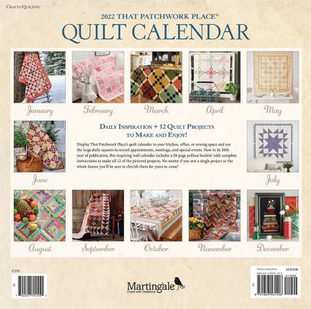 2022 That Patchwork Place Quilt Calendar