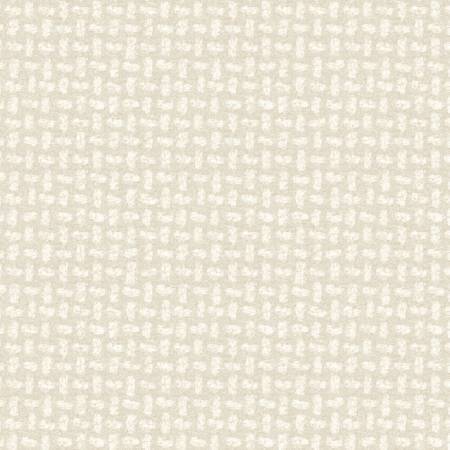 Woolies Flannel - Cream Basket Weave - 1/2m cut 58206
