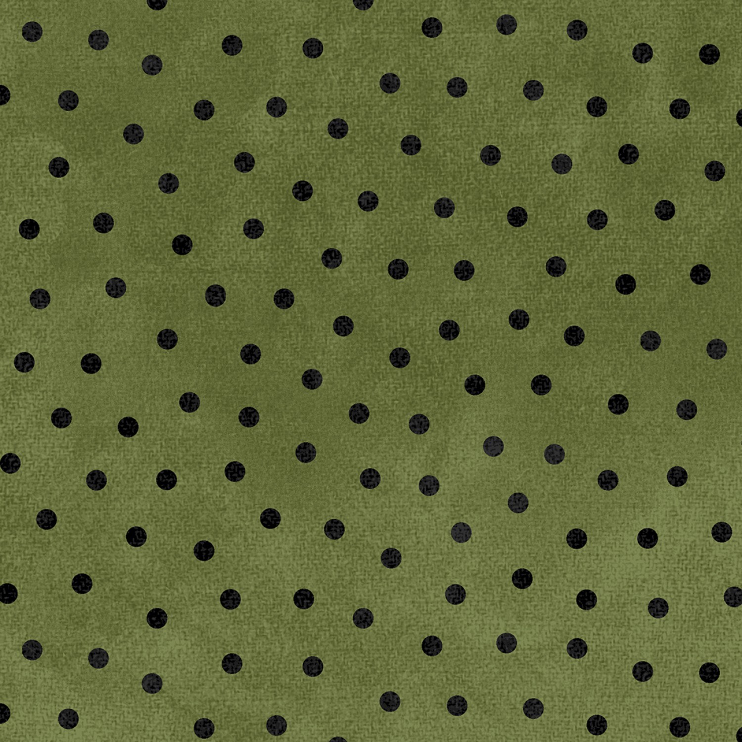 Woolies Flannel - Green with Black Dots - 1/2m cut 58210