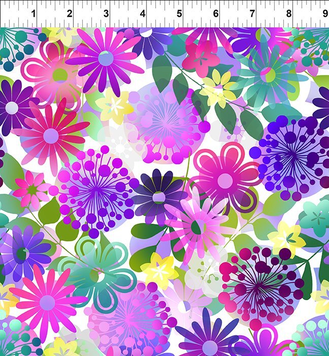 A Groovy Garden - Small Garden Flower - Purple  - 1/2m cut 58268