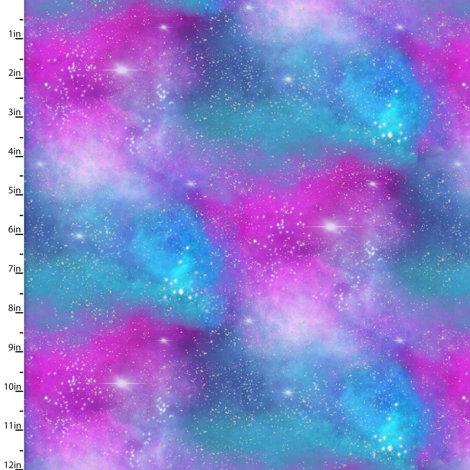 Starlight - Magenta and Blue Clouds - 1/2m cut 58290