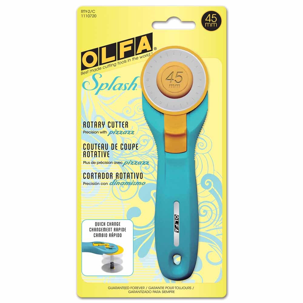 Olfa Splash Rotary Cutter - Aqua - 45mm 56522