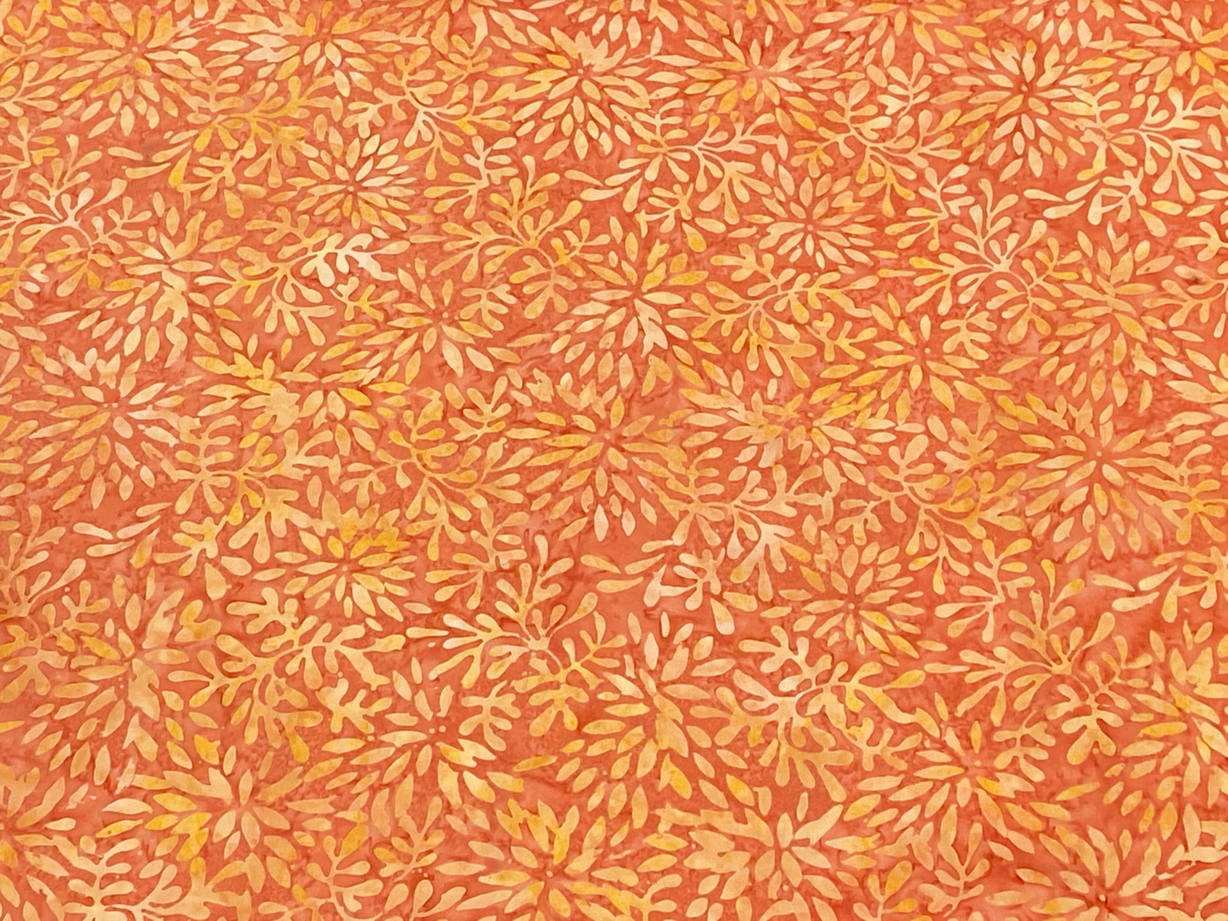 Orange Blooms - Batik - 1/2m cut 58380
