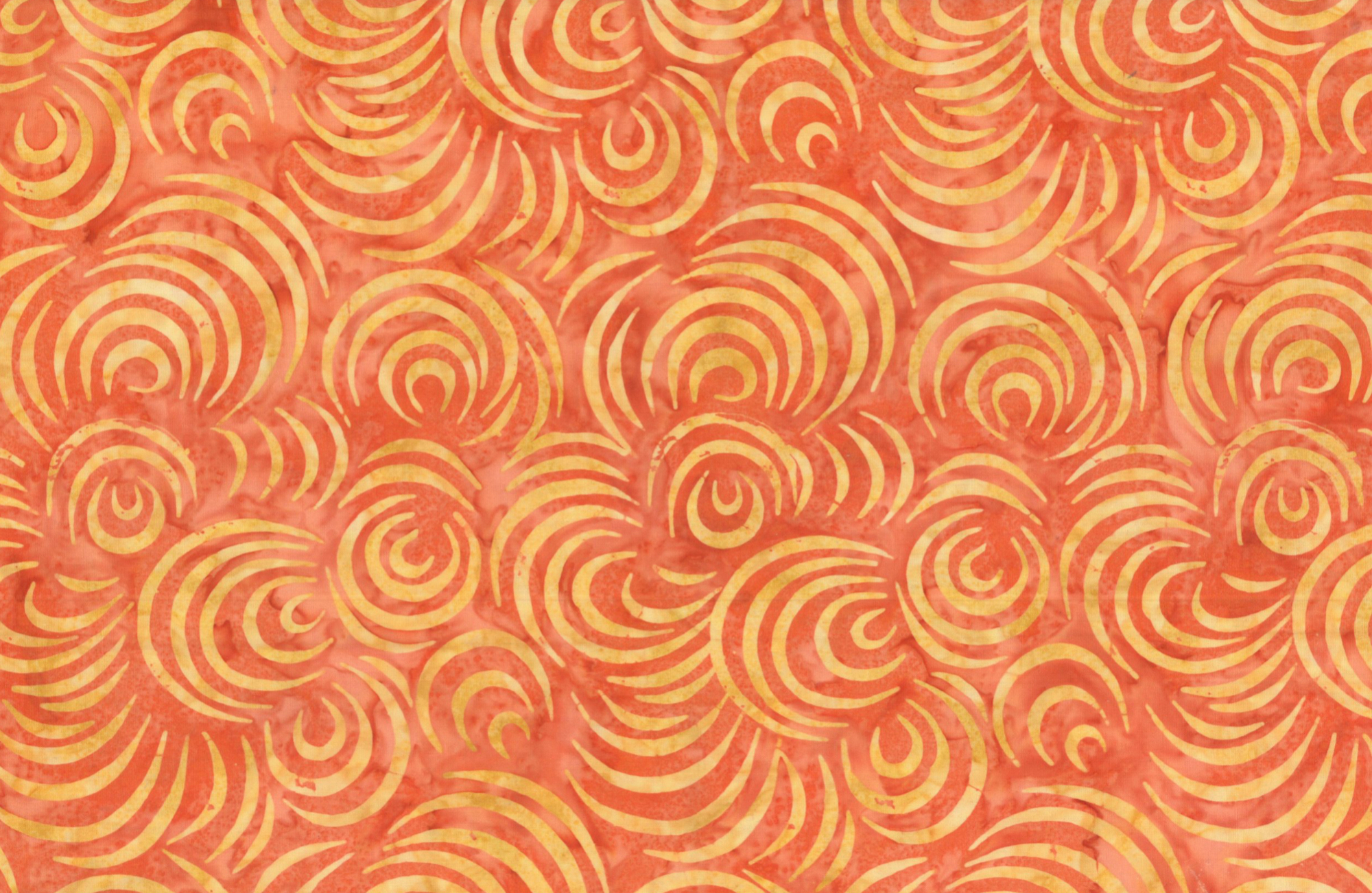 Orange Circles - Batik - 1/2m cut 58388