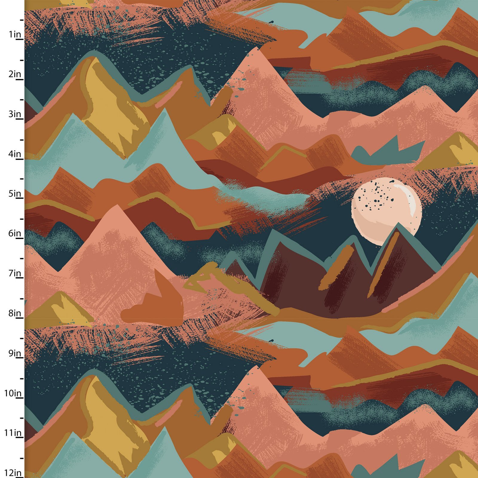 Painted Soul - Mountains - 1/2m cut 58410