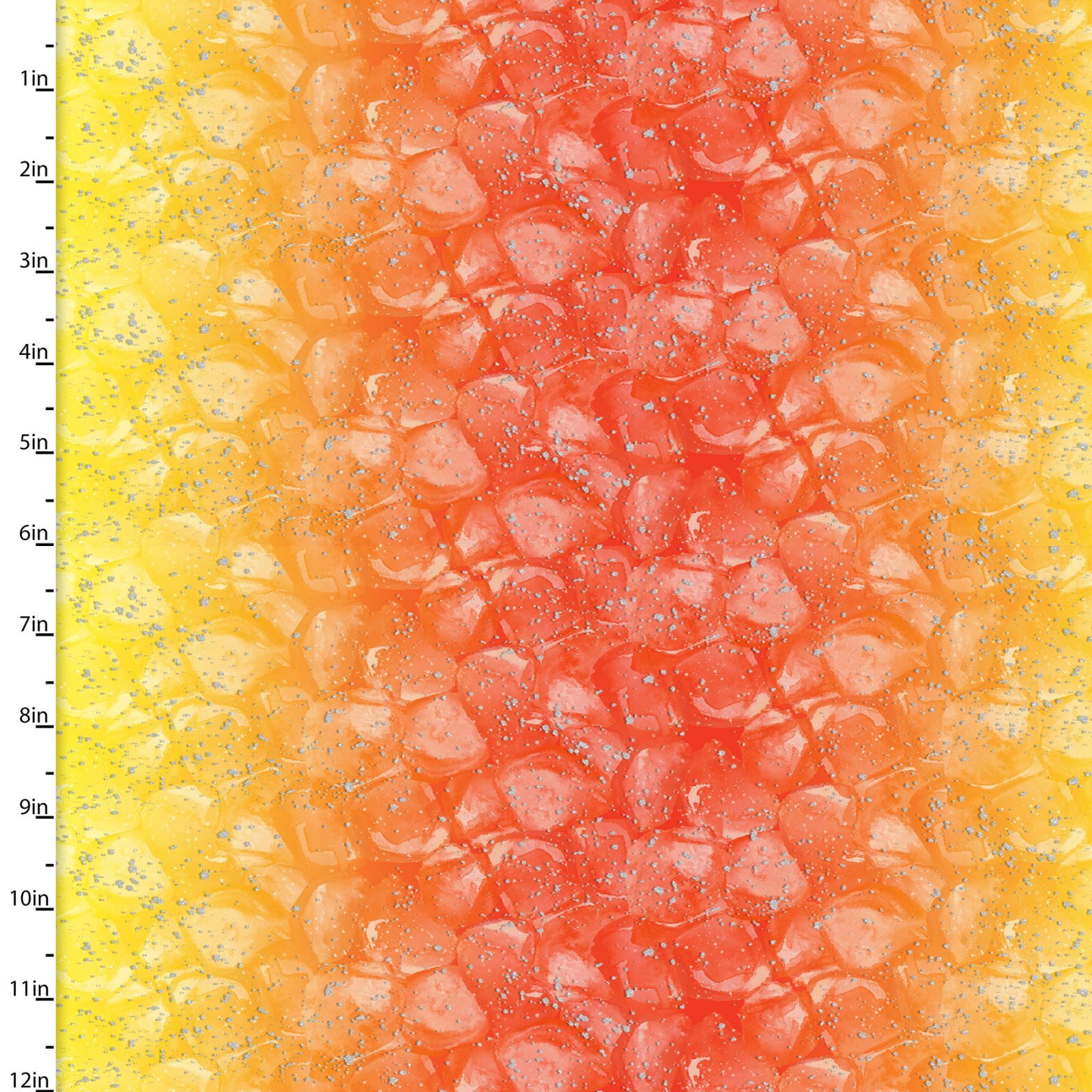 Mixology - Orange/Yellow Ice with Glitter - 1/2m cut 58487