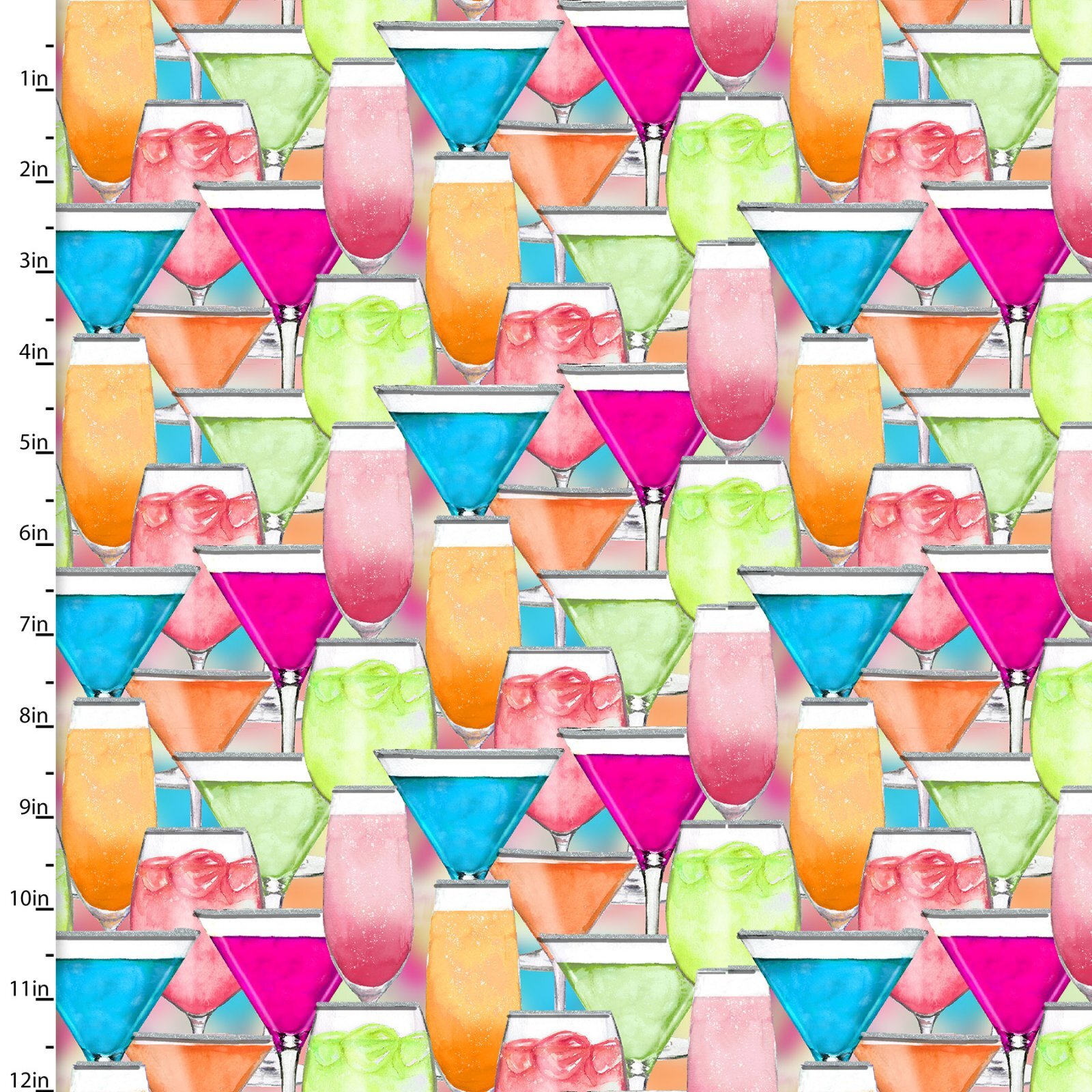 Mixology - Glasses with Glitter - 1/2m cut 58495