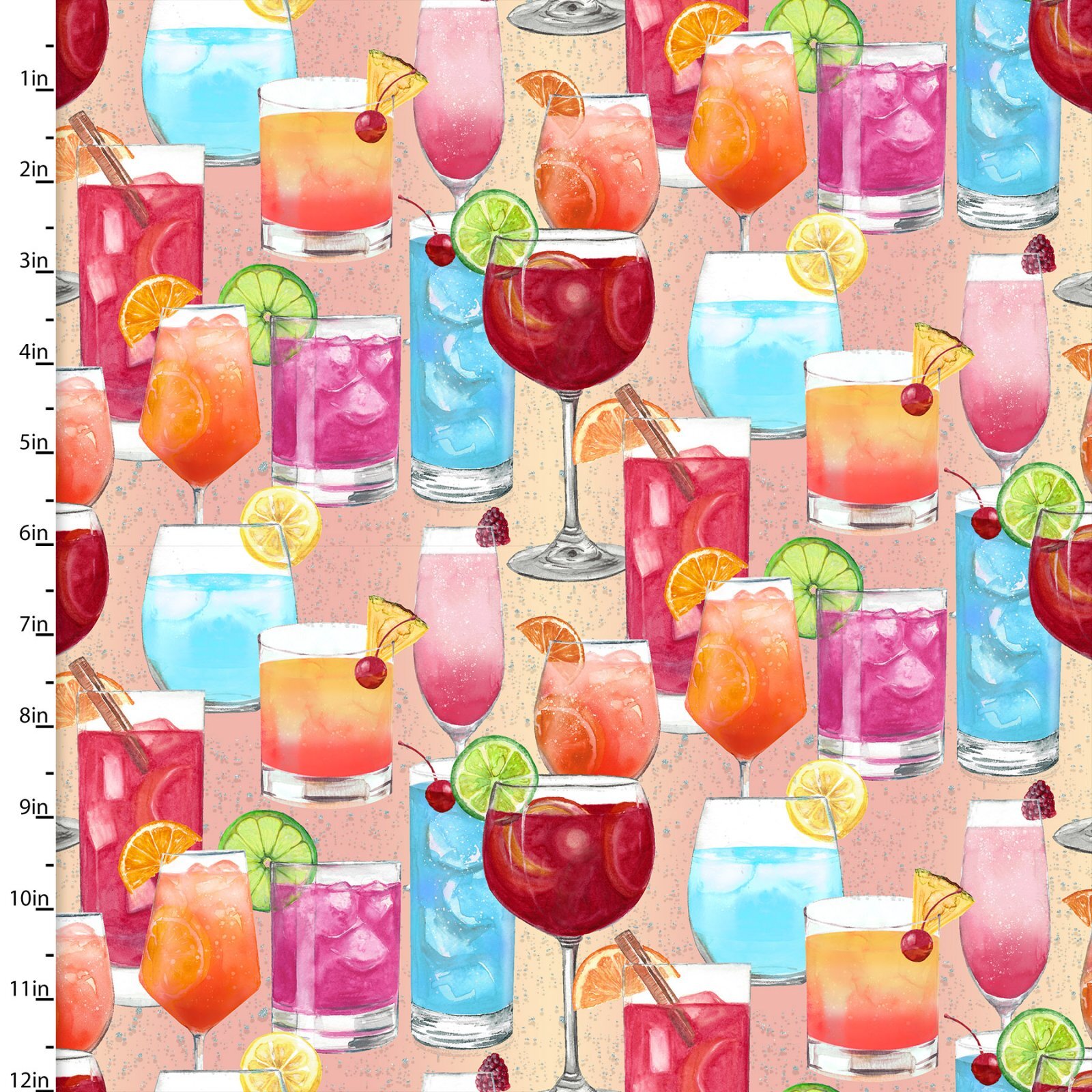 Mixology - Mixed Drinks with Glitter - 1/2m cut 58490