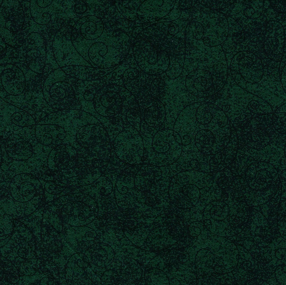 Flannel 108" - Emerald Scroll - 1/2m cut 58497
