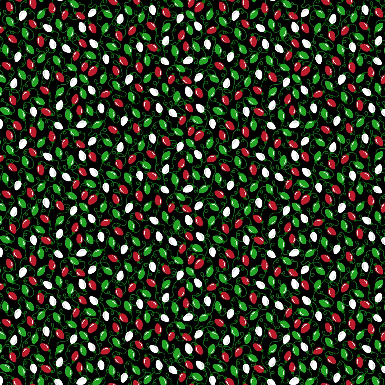 Feeling Festive - Mini Christmas Lights on Black - 1/2m cut 58532