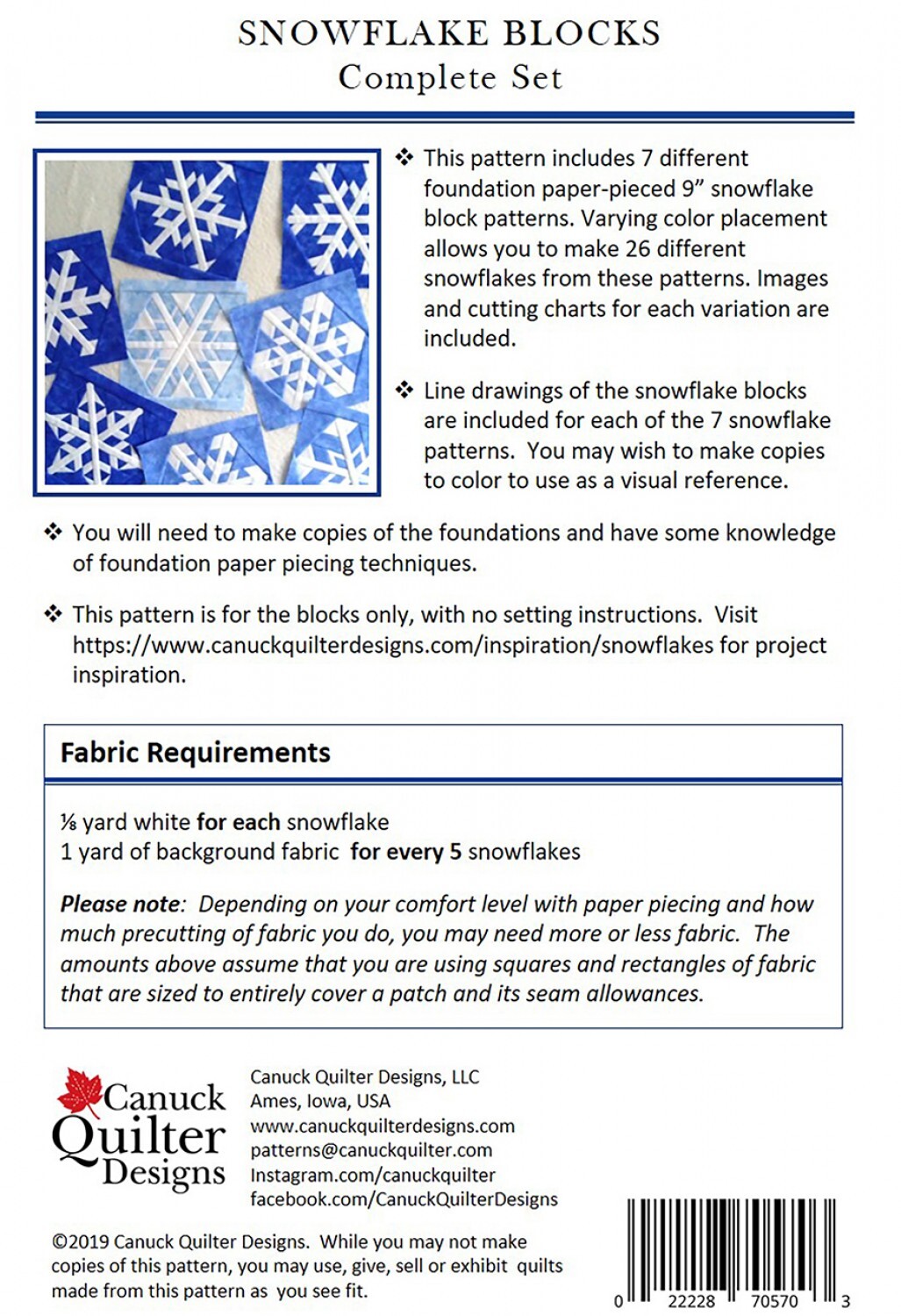 Snowflake Blocks Pattern