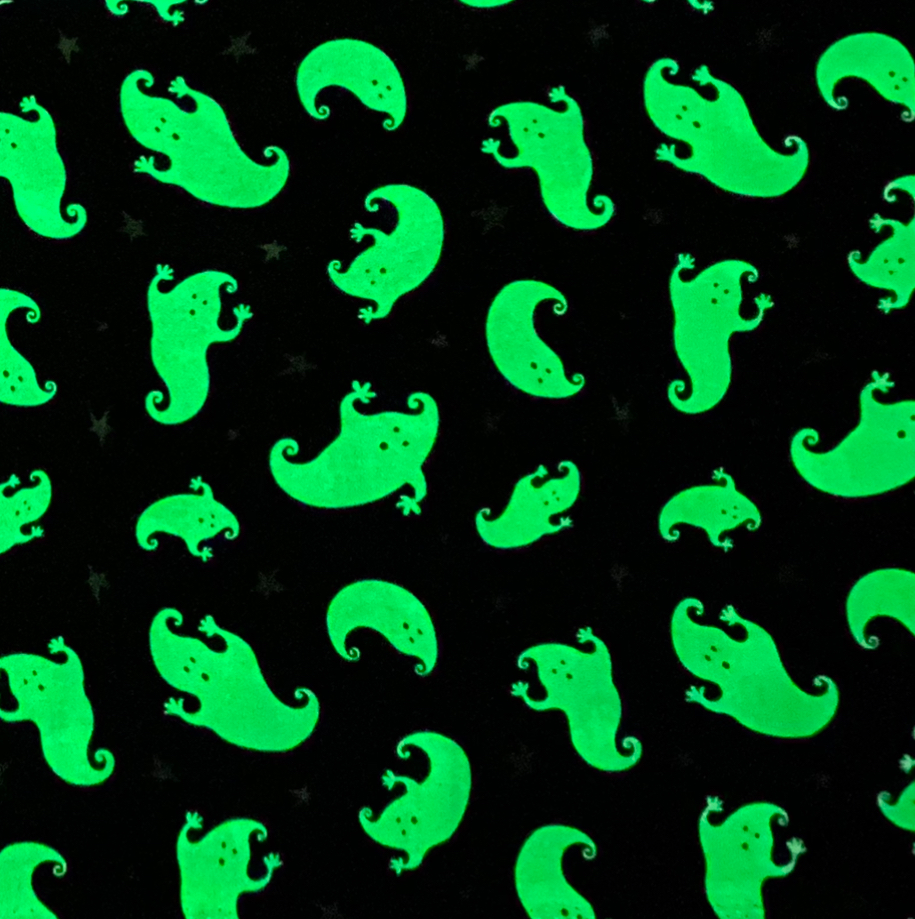 Boo! - Ghosts - GLOW IN THE DARK - 1/2m cut