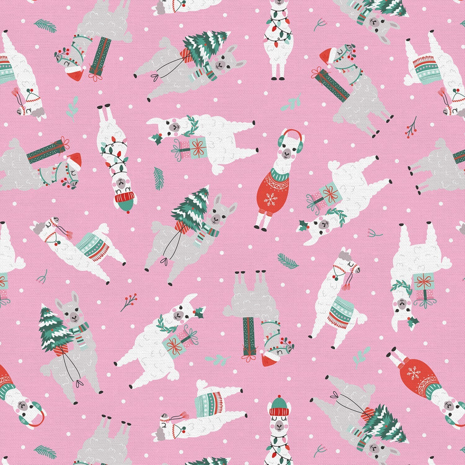 Christmas Nostalgia - Llama - 1/2m cut