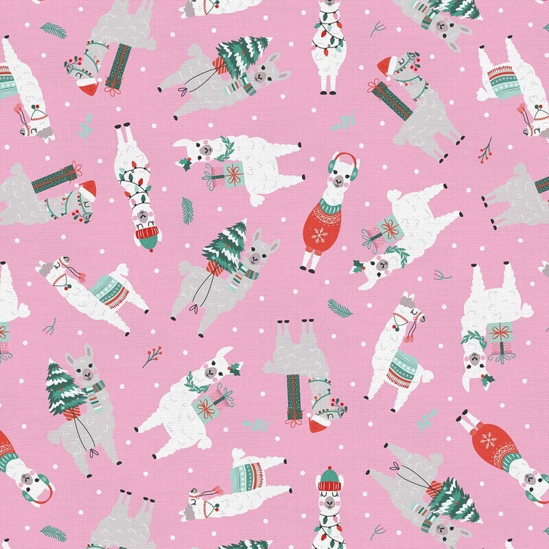 Christmas Nostalgia - Llama - 1/2m cut