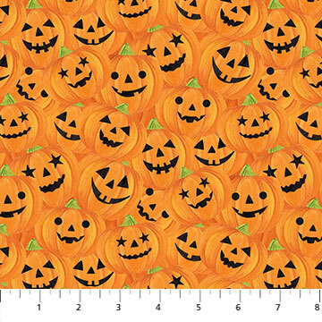 Gnomes Night Out - Pumpkin Faces - 1/2m Cut 58687