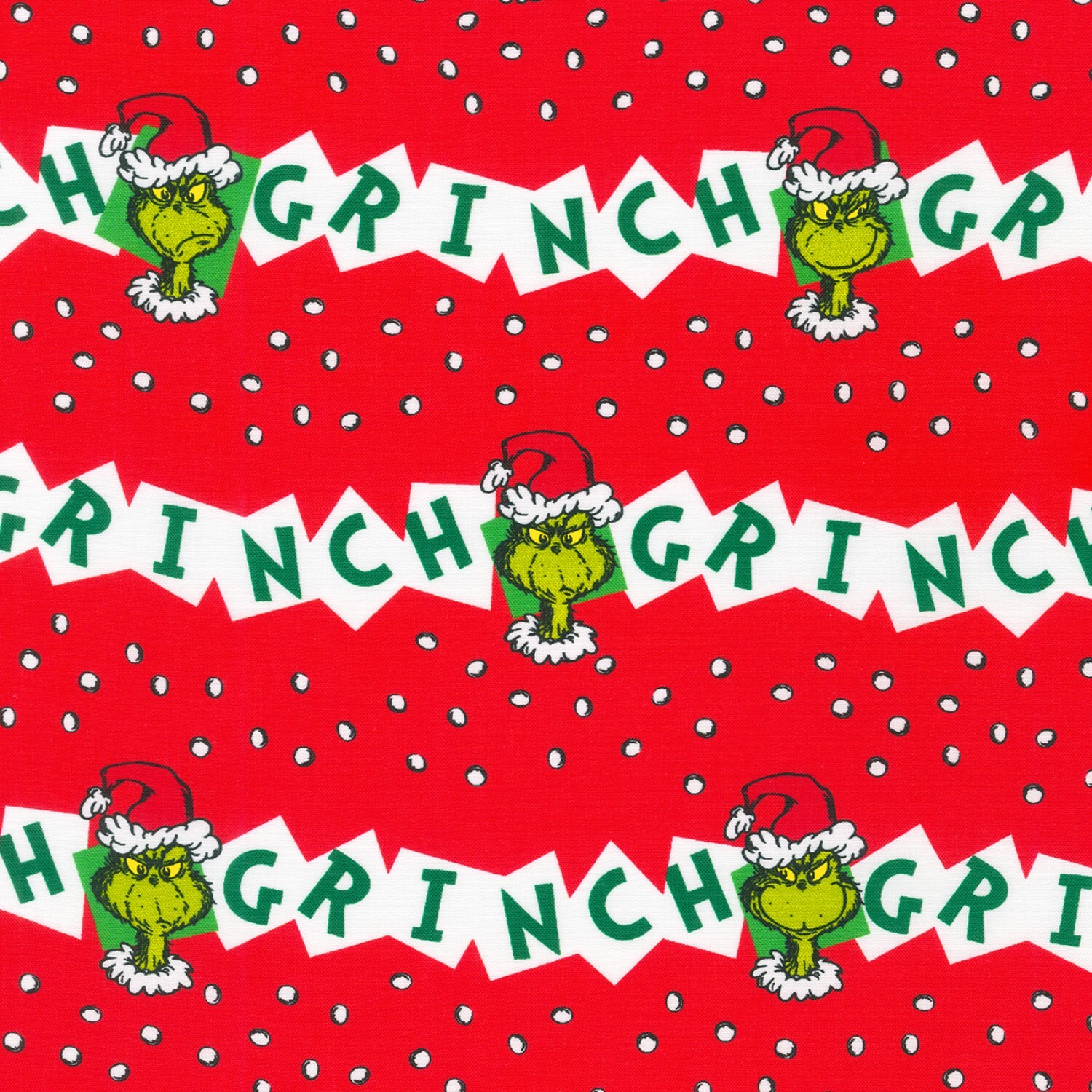 Grinch - Grinch Stripe - 1/2m cut 58735