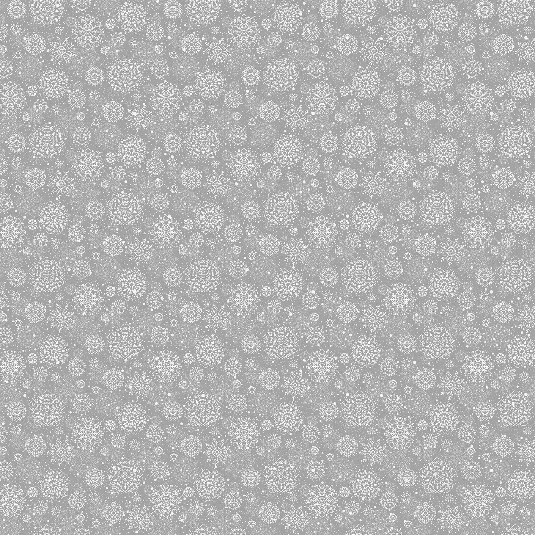 Enchanted - Grey Snowflakes - 1/2m cut 58757