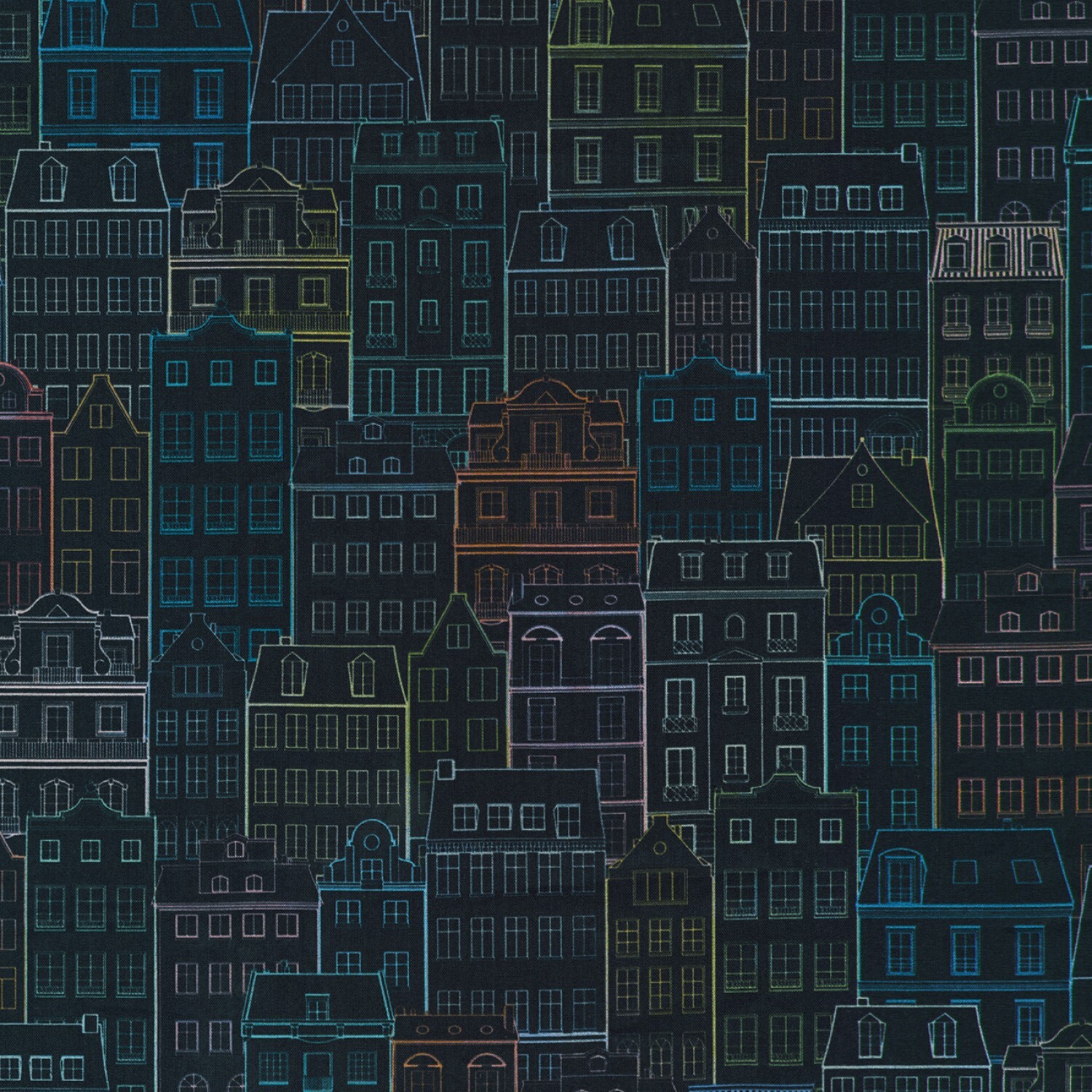 Row Houses - Nighttime - 1/2m cut 58777