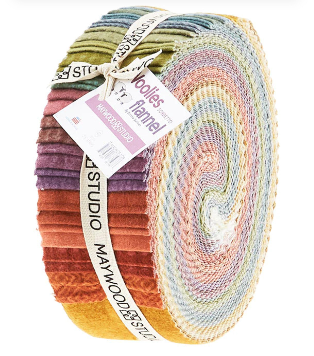 Woolies Flannel Jelly Roll - Sorbetto
