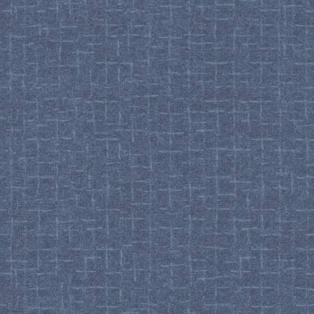 Woolies Flannel - Blue Crosshatch - 1/2m cut 58818