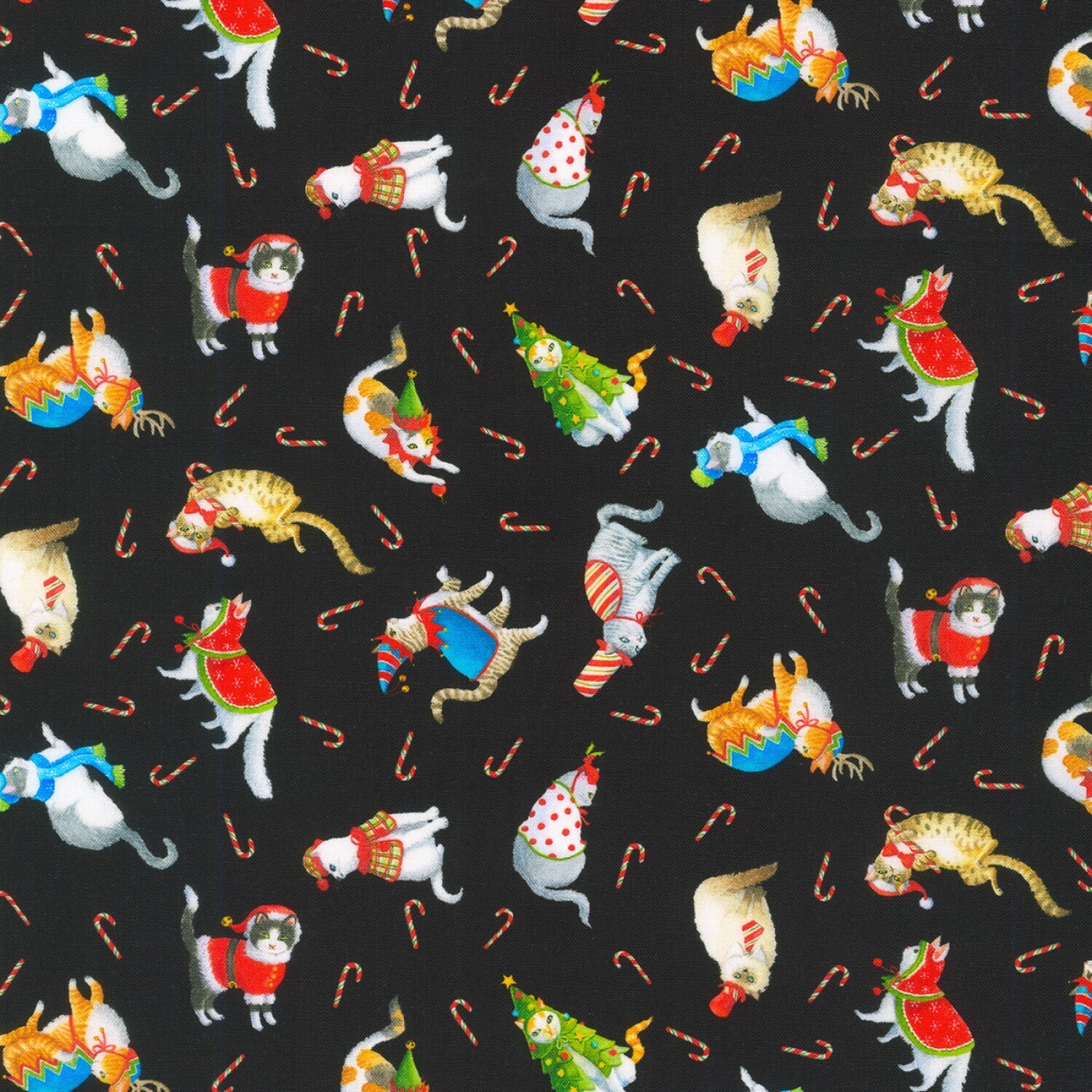 Christmas Jamboree - Holiday Cats - 1/2m cut