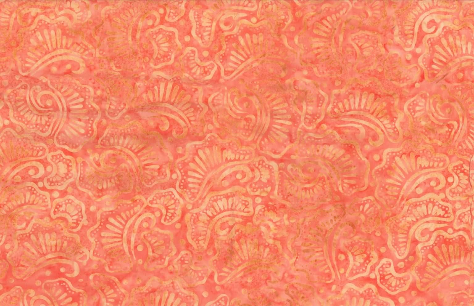Peach Dream - Batik - 1/2m cut 58917