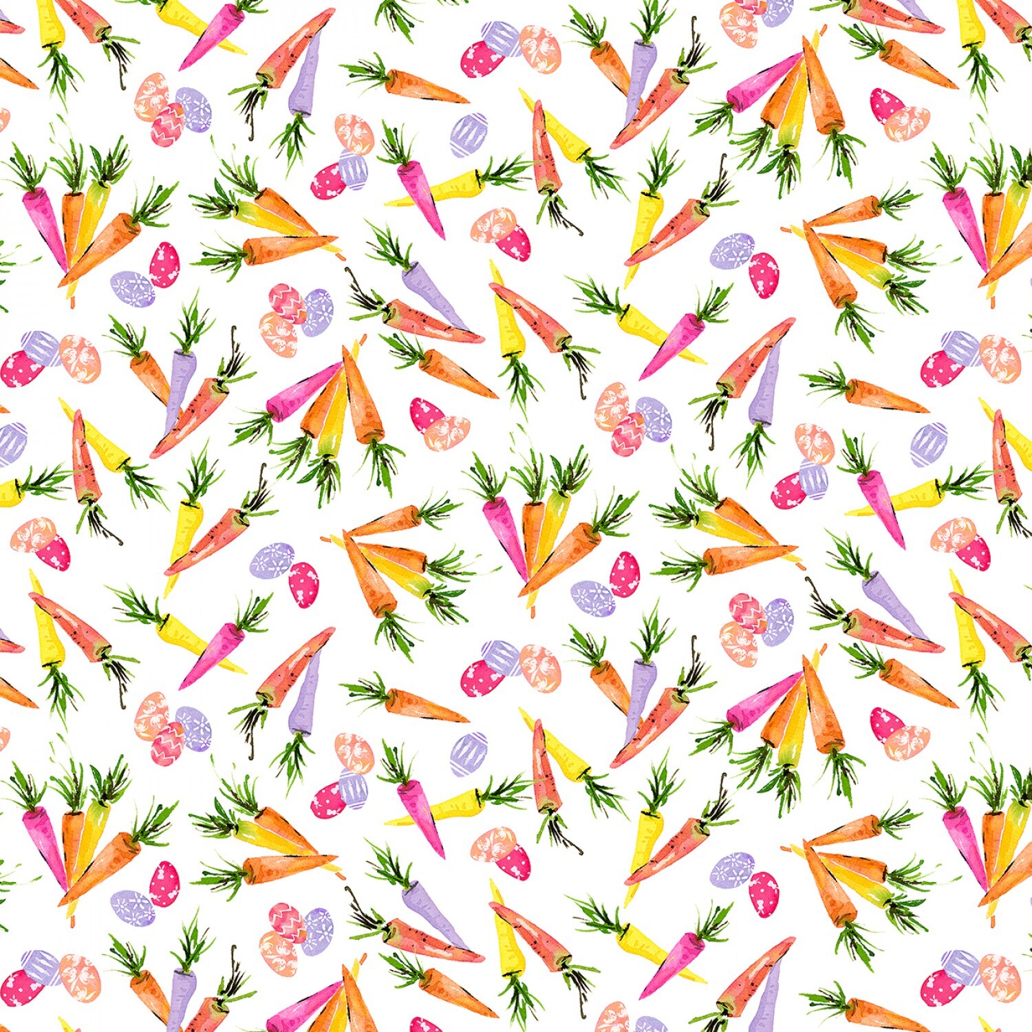 Hoppy Easter - Carrots and Eggs - 1/2m cut 58984