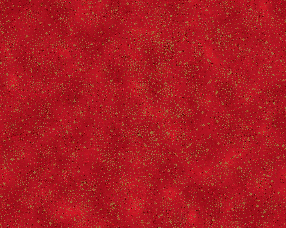 Frosty Snowflake - Red and Gold - Sprinkle - 1/2m cut 59082