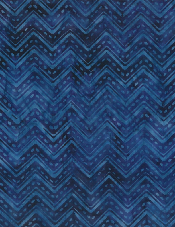 Blue Chevron - Batik - 1/2m cut 59108