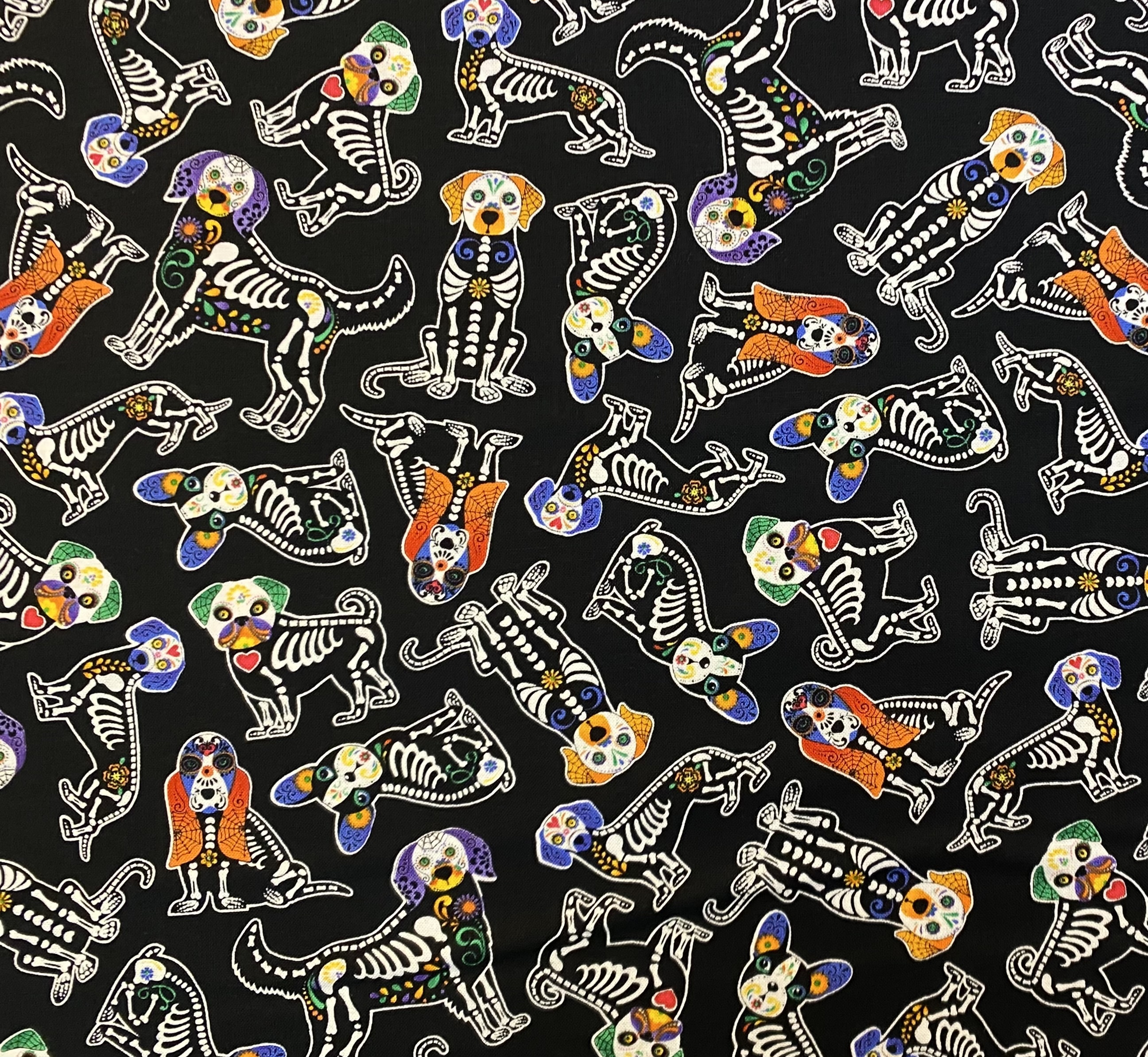Sugar Skulls - Dogs - 1/2m cut 59164